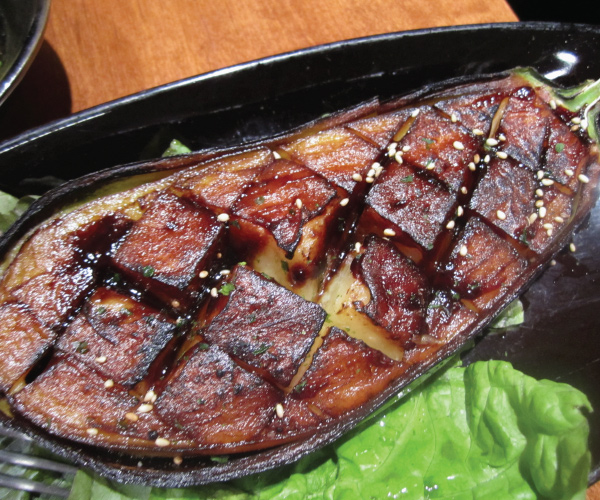 Grilled Eggplant with Honey Mustard Syrup Blue Rhino