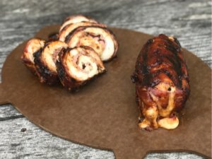 Bacon Wrapped Chicken Cordon Bleu Roulade