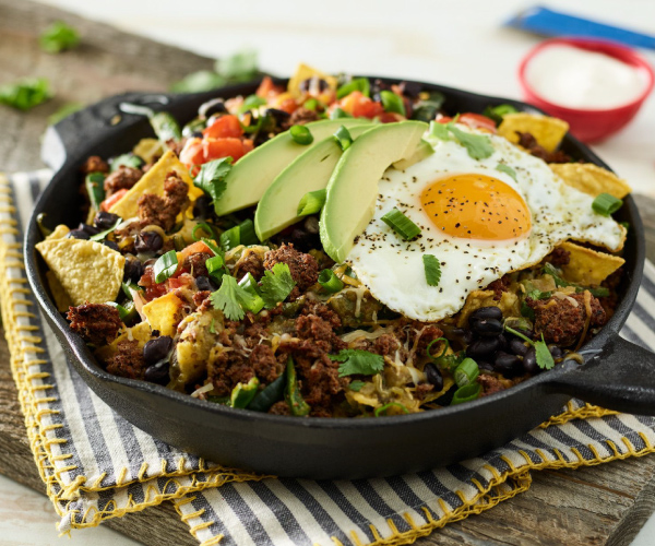 Mexican-style Beef Sausage Chilaquiles