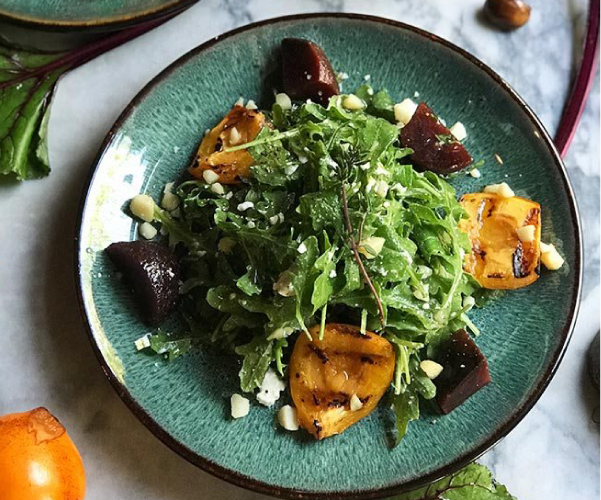 Grilled Loquat and Roasted Beet Salad with Citrus Vinaigrette Recipe