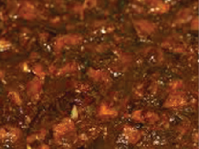 Closeup of the finished sauce.