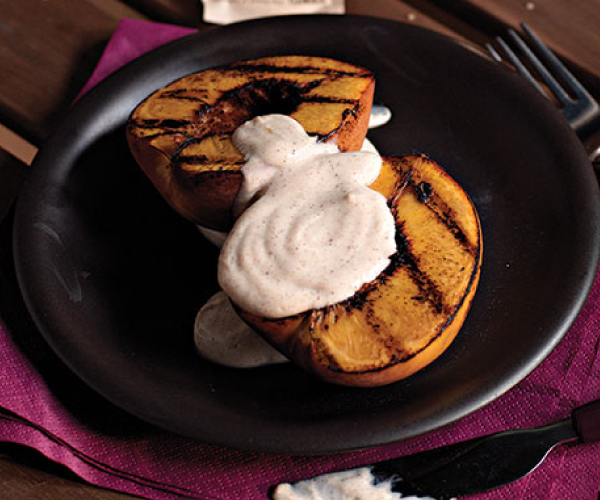Grilled Peaches with Cinnamon Sauce Recipe