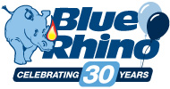 Blue Rhino Celebrating 30 years logo