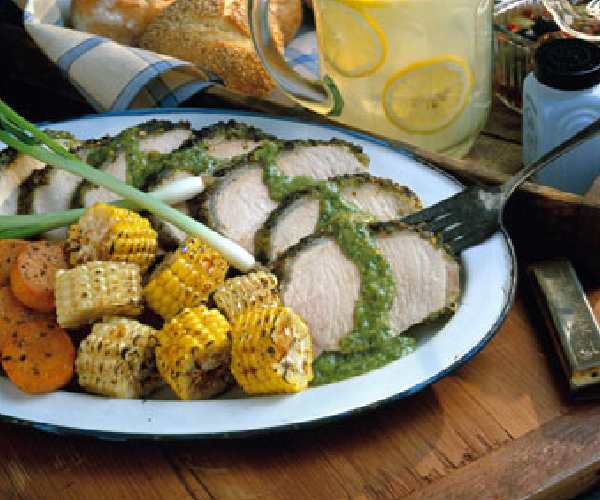 Grilled Chimichurri Pork Roast Recipe | Blue Rhino