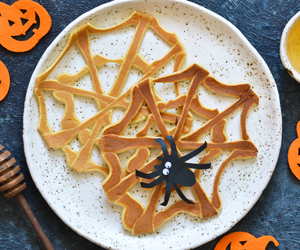 Scary Spiderweb Griddle Pancakes Recipe | Blue Rhino