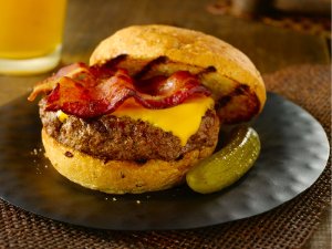 Maple Bacon Beer Burgers