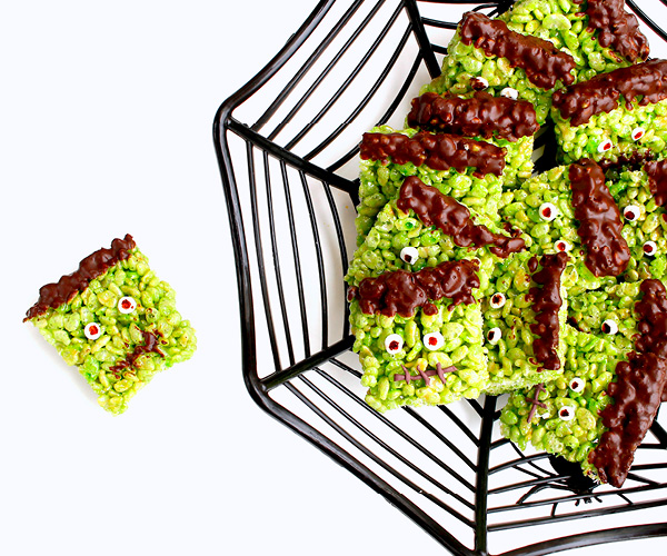 Grilled Frankenstein Rice Crispy Treats Recipe | Blue Rhino