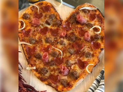 Valentine's Day Meat Lovers' Pizza Recipe | Blue Rhino
