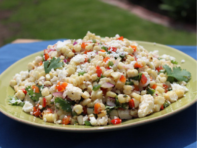 Summer Corn Salad with Poblano Chile and Cotija Cheese Recipe | Blue Rhino