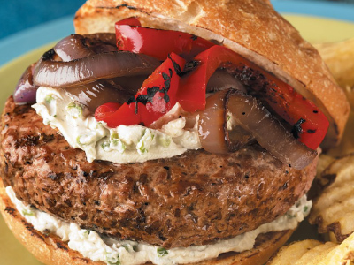 Garlic-Herb Cheeseburger
