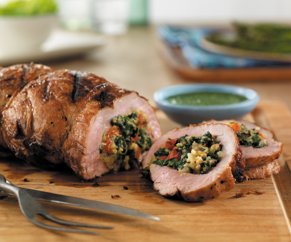 Stuffed Pork Tenderloin with Chimichurri Recipe | Blue Rhino