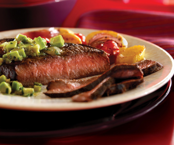 Cumin-Rubbed Steaks with Avocado Salsa Verde Recipe