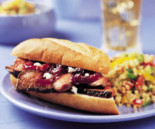 Sirloin Sandwiches with Red Onion Marmalade Recipe | Blue Rhino