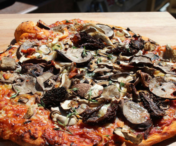 Wild Mushroom Pizza with Leeks and Gorogonzola (Vegan) Recipe
