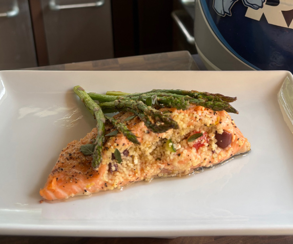 Mediterranean Stuffed Salmon Recipe | Blue Rhino