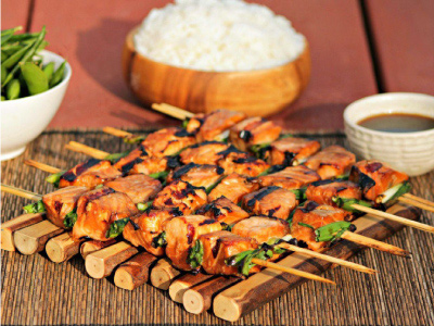 Salmon Yakitori Grilling Recipe | Blue Rhino Propane