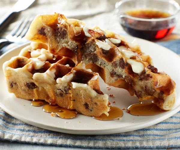 Savory Beef Brunch Waffles Recipe