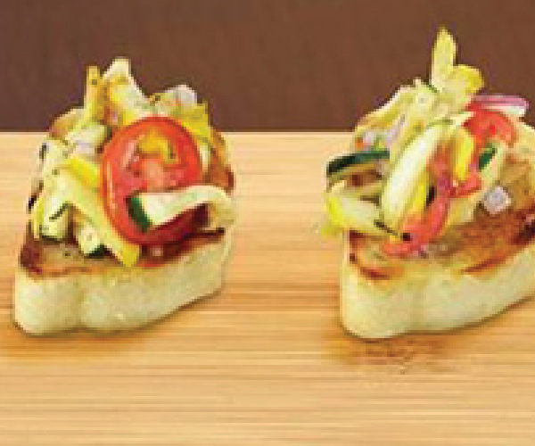 Summer Squash Bruschetta (Vegan) Recipe | Blue Rhino