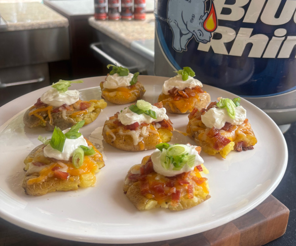 Loaded Smashed Potatoes Recipe | Blue Rhino