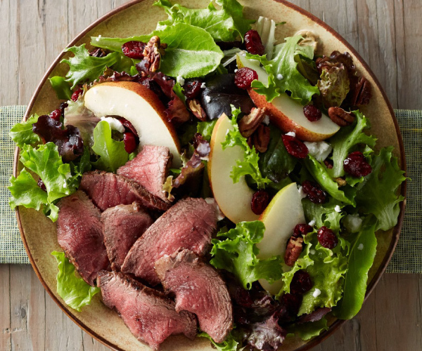 Beef Tenderloin, Cranberry and Pear Salad Recipe | Blue Rhino