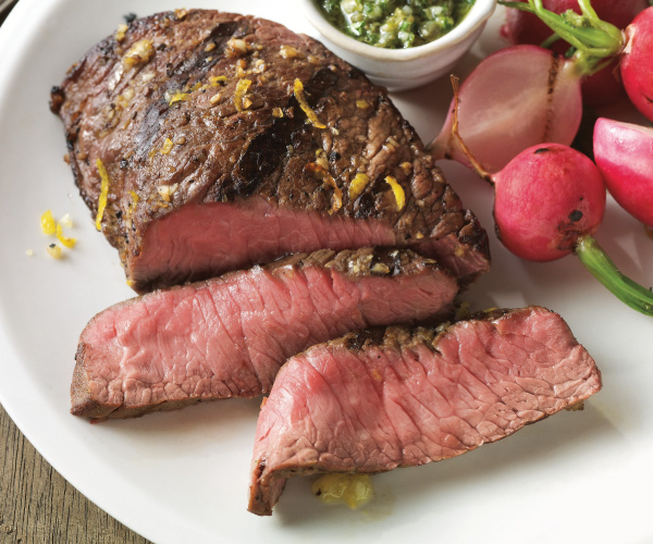 Grilled Top Sirloin Filets with Italian Salsa Verde Recipe | Blue Rhino
