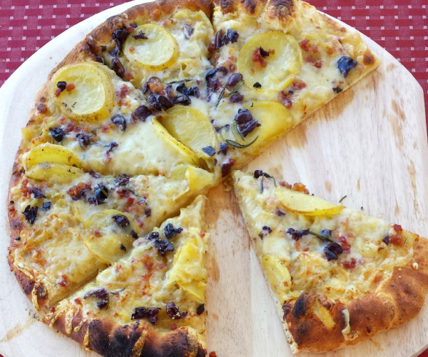 Potato, Pancetta and Olive Pizza Recipe