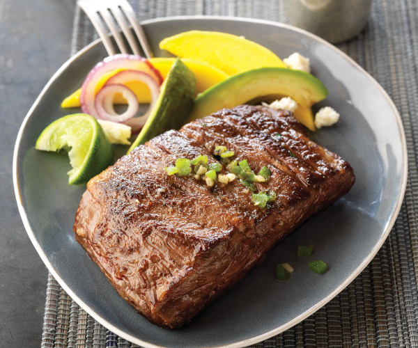Spicy Grilled Ribeye Cap with Avocado-Mango Salad Recipe