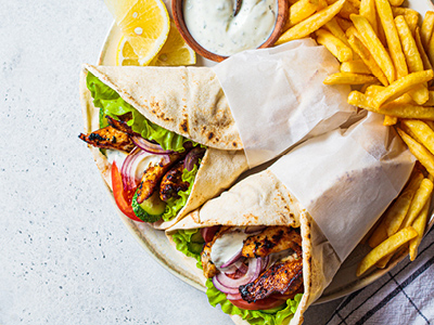 Greek Grilled Chicken Gyros