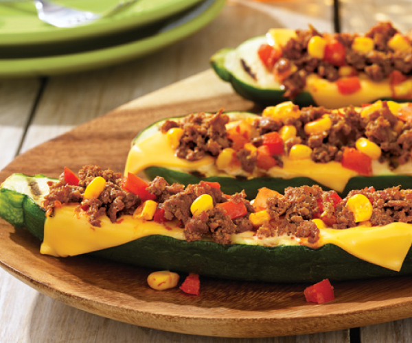 Cheesy Chorizo Zucchini Boats Recipe | Blue Rhino