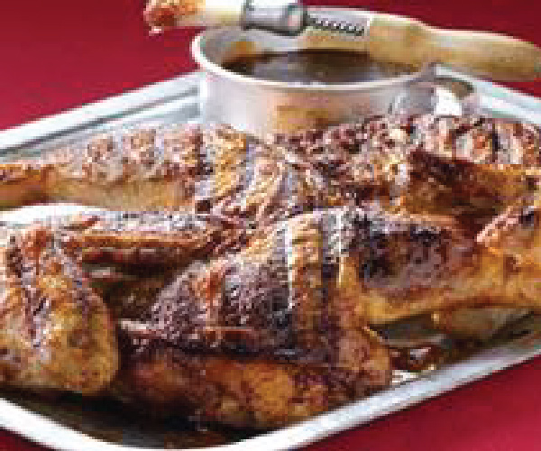 Crispy Brick-Grilled Barbecued Chicken Recipe | Blue Rhino