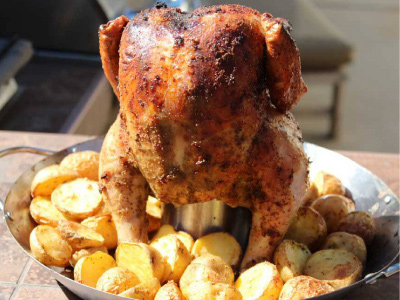 Coriander and Black Pepper Beer Can Chicken Recipe | Blue Rhino