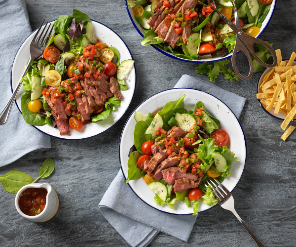 Gazpacho Steak Salad