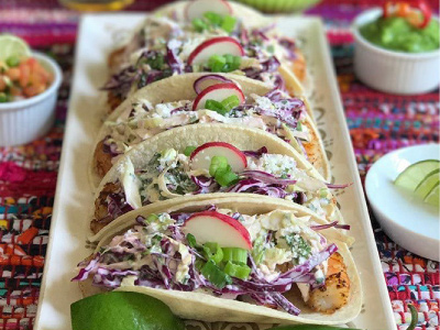 Grilled Prawn Tacos with Cilantro Slaw Recipe | Blue Rhino