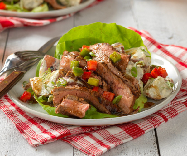 Grilled Flank Steak and Potato Salad