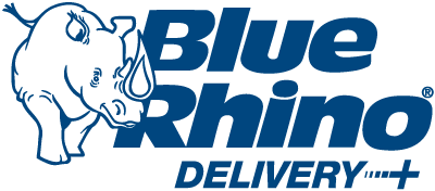 Blue Rhino Delivery+ logo one color