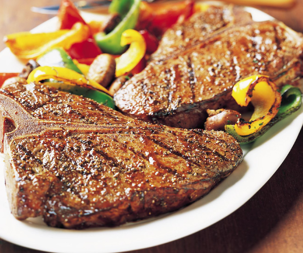 T-Bone Steaks & Grilled Vegetables