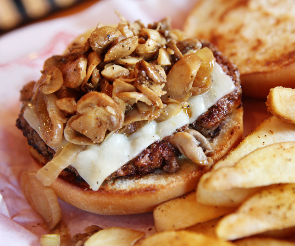 Grilled Mushroom Swiss Burger Recipe | Blue Rhino