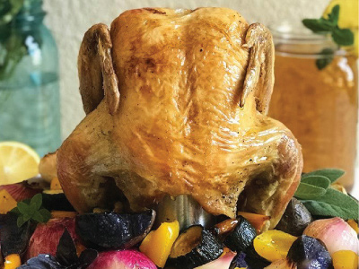 Sweet Tea Brined Chicken with Roasted Vegetables Recipe | Blue Rhino