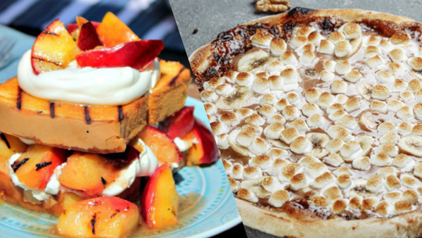 Two finished desserts