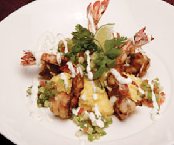 BBQ Bourbon Prawns with Tomatillo Salsa Recipe