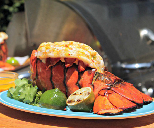 East Coast/West Coast Grilled Lobster Tail with Baja Butter Recipe