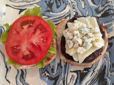 Blue Cheese Grilled Hamburger