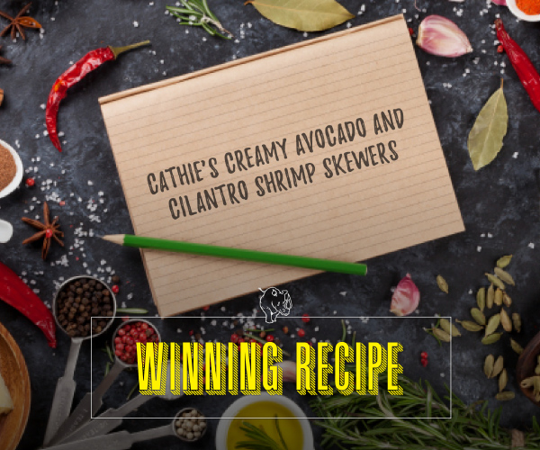 Creamy Avocado and Cilantro Shrimp Skewers Recipe