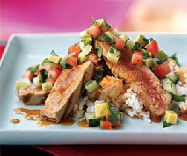 Grilled Tuna with Fruit Salsa Recipe Blue Rhino