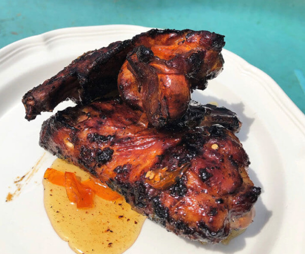 Smoked Turkey Wings with Habanero Agave Glaze Recipe | Blue Rhino
