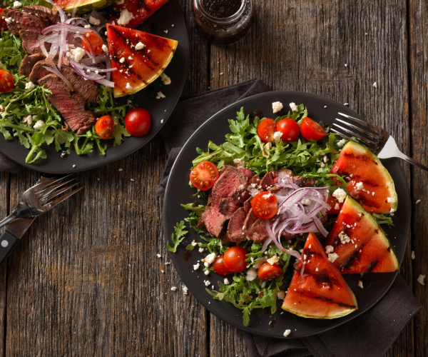 Grilled Steak and Watermelon Salad