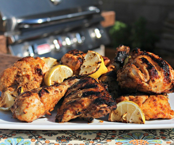 Tandoori Chicken with Grilled Lemons Recipe