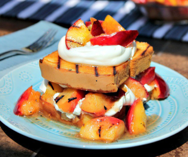 Grilled Nectarine Shortcut Shortcake Recipe