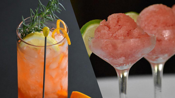 Two finished drinks