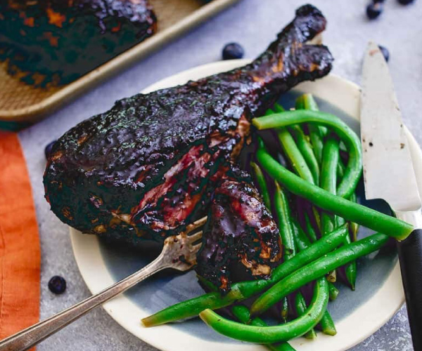 Blueberry Balsamic BBQ Turkey Legs Recipe | Blue Rhino